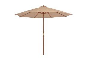 VidaXL Parasol Hout 300cm Taupe - 35% Korting!