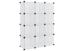 vidaXL Opbergmeubel 12 Vakken Transparant - 40% Korting!