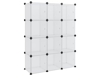 vidaXL Opbergmeubel 12 Vakken Transparant - 40% Korting!