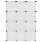 vidaXL Opbergmeubel 12 Vakken Transparant - 40% Korting!