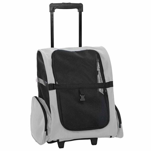 vidaXL Huisdierentrolley 3-in-1 | Grijs | -46%