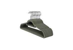 Fluwelen kleerhangers Peuters/Baby's Grijs - Nu 65% Korting!