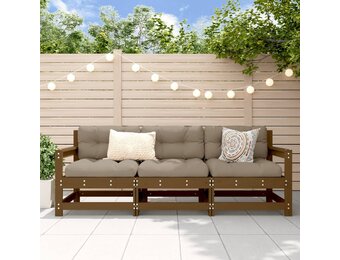 vidaXL 3-delige Loungeset Grenenhout - 40% Korting!