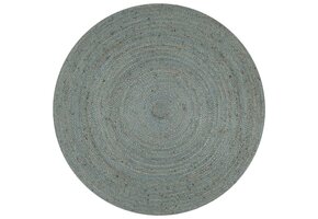 VidaXL Jute Vloerkleed Rond 150cm Olijfgroen - Handgemaakt | 46% Korting!