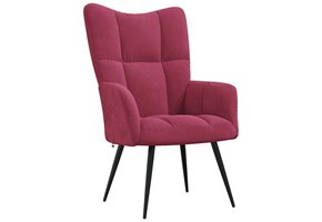 vidaXL Relaxstoel Fluweel Wijnrood - 35% Korting