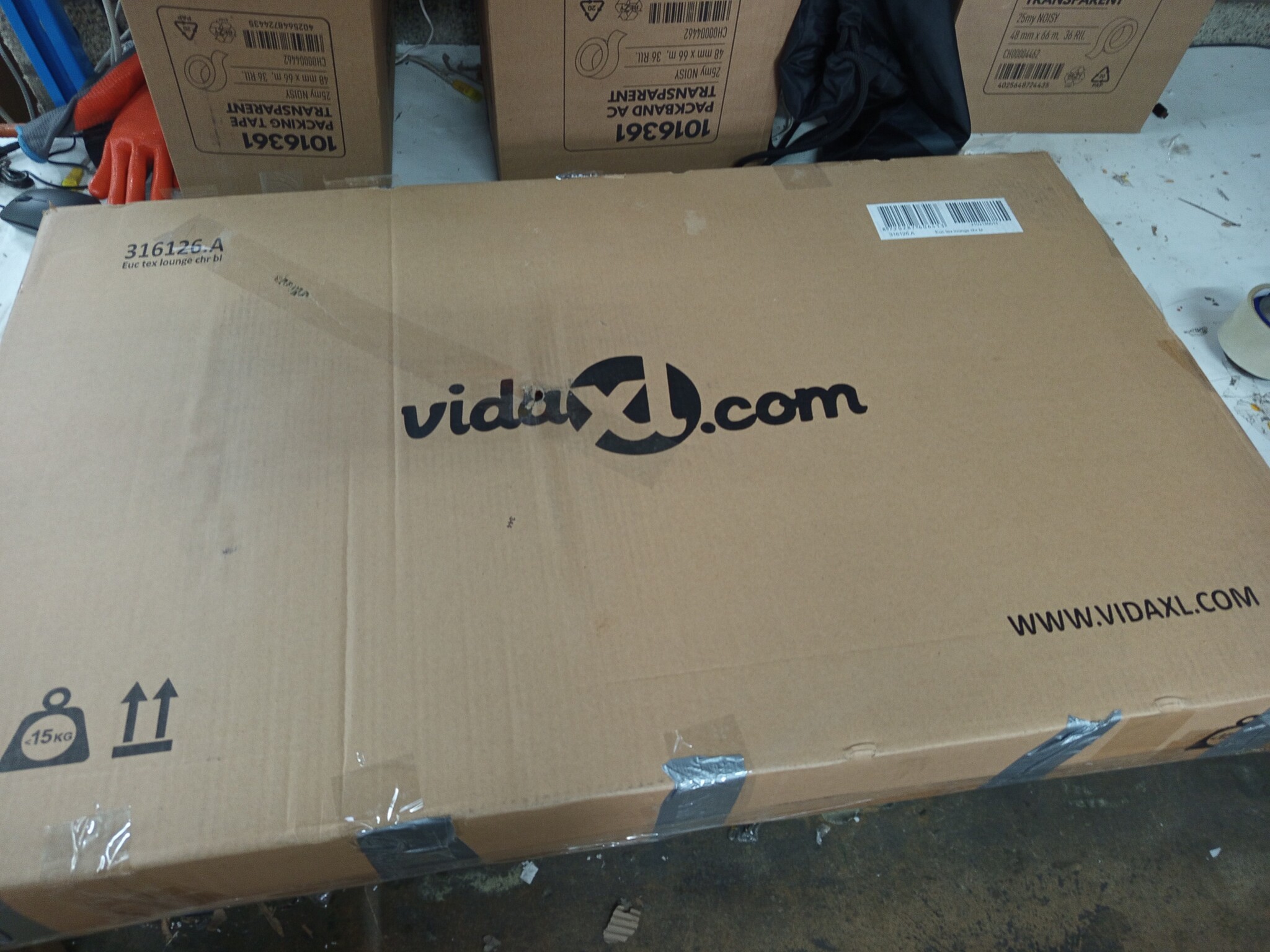 VidaXL Loungestoel Eucalyptushout & Textileen - Zwart | 64% Korting