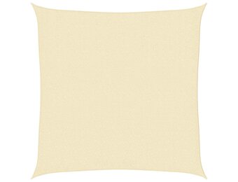 vidaXL Zonnescherm HDPE crème vierkant 3,6x3,6 m