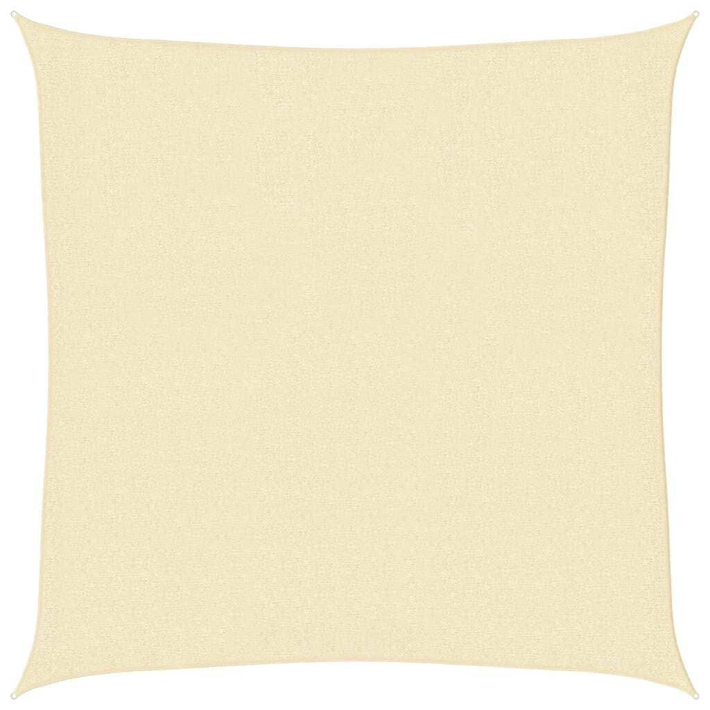 vidaXL Zonnescherm HDPE crème vierkant 3,6x3,6 m