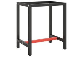vidaXL Werkbankframe Matzwart/Matrood - 60% Korting!