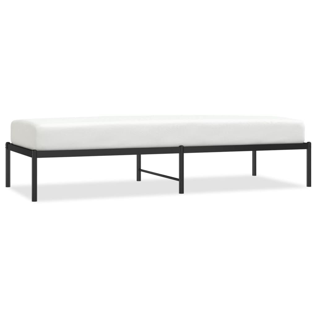 vidaXL Bedframe Metaal Zwart 75x190 cm - 55% Korting!