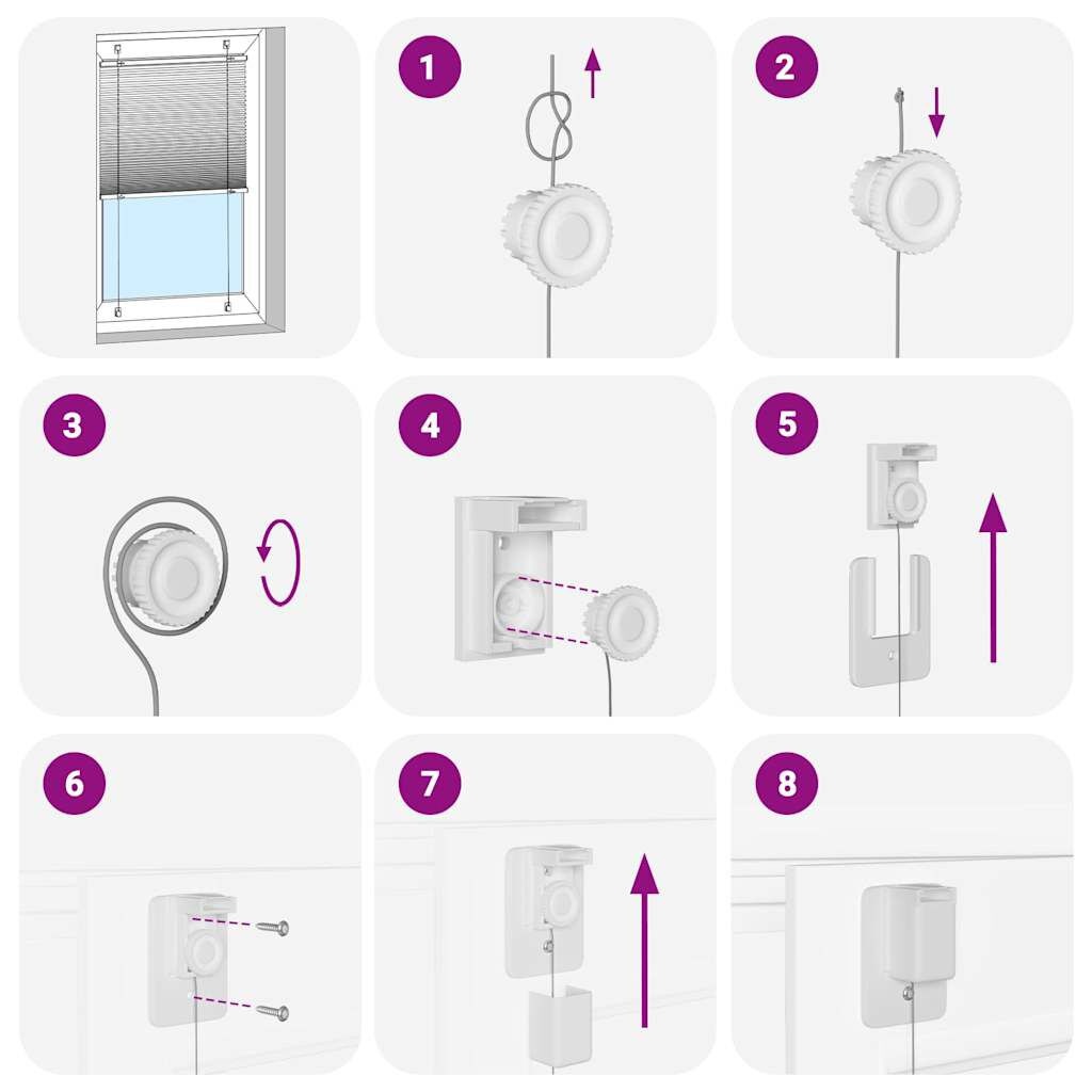 vidaXL Plisségordijn 75x200 cm Lichtgrijs - Nu met 42% Korting!