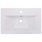 vidaXL Inbouwwastafel Keramiek Wit - 61x39,5x18,5 cm | 37% Korting