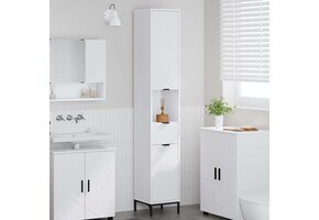 vidaXL Hoge badkamerkast Wit - 40% Korting - Retourproduct