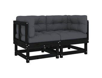 vidaXL Hoekbanken Set | Massief Grenenhout & Kussens | -64%