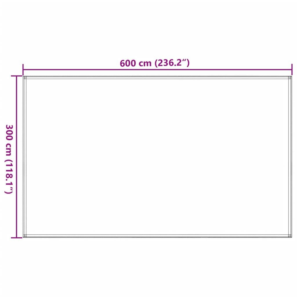 vidaXL Tenttapijt 300x600 cm Zwart | 40% Korting