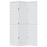 vidaXL Kamerscherm 3 panelen Paulowniahout Wit | 40% Korting