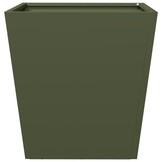 vidaXL Plantenbak Staal Olijfgroen 40x40x40 cm - 40% Korting!