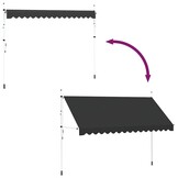 vidaXL Luifel Uittrekbaar 400cm Antraciet - 40% Korting!