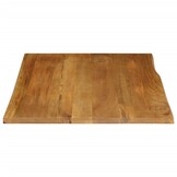 vidaXL Tafelblad Natuurlijke Rand - 100x80x3,8 cm Mangohout (60% Korting!)