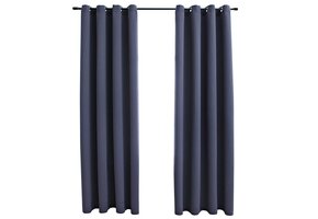 vidaXL Gordijnen Antraciet (2 st.) - 40% Korting