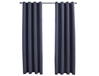 vidaXL Gordijnen Antraciet (2 st.) - 40% Korting