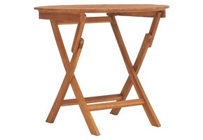 VidaXL Teakhouten Tuintafel Inklapbaar Ø 85cm - 40% Korting!