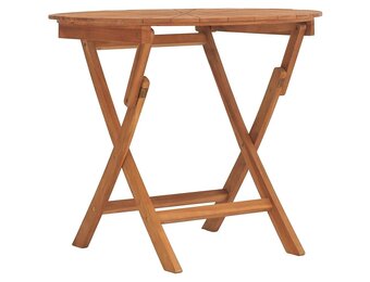 VidaXL Teakhouten Tuintafel Inklapbaar Ø 85cm - 40% Korting!