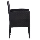 vidaXL Tuinstoelen 4x met Kussens - Poly Rattan Zwart | -60%