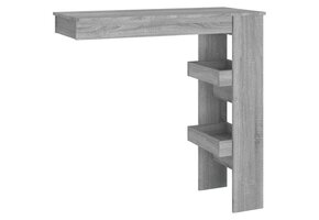 vidaXL Bartafel Wandmontage 102x45x103,5cm Grijs - 35% Korting!