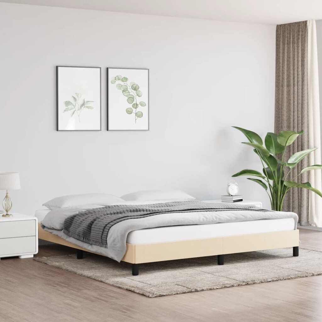 vidaXL Bedframe Crème 160x200cm - 40% Korting