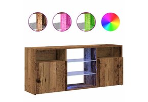 VidaXL TV-meubel met LED - 120x30x50 cm Oud Hout - 40% Korting!