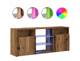 VidaXL TV-meubel met LED - 120x30x50 cm Oud Hout - 40% Korting!