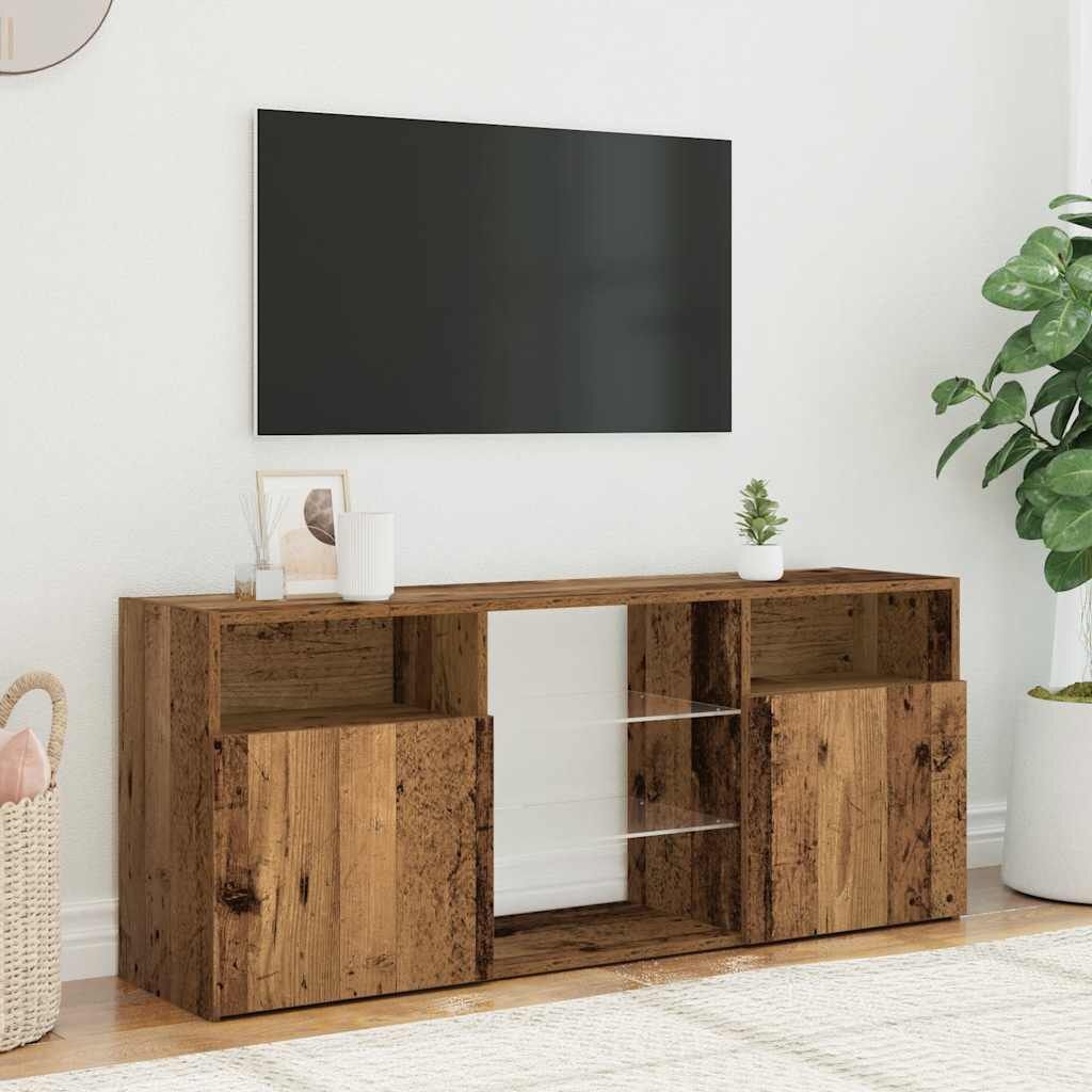 VidaXL TV-meubel met LED - 120x30x50 cm Oud Hout - 40% Korting!