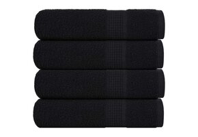 VidaXL Douchehanddoeken 4 st 70x140 cm Zwart - 40% Korting!