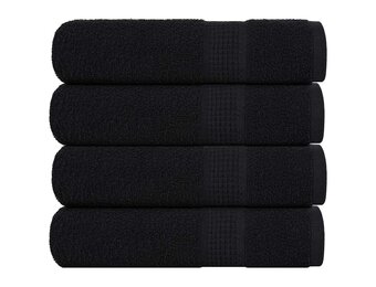 VidaXL Douchehanddoeken 4 st 70x140 cm Zwart - 40% Korting!