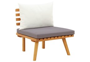 vidaXL Tuinstoel met kussens | Massief Acaciahout | 65% Korting