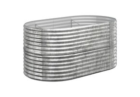 vidaXL Plantenbak 152x80x68cm Staal Zilver - Nu 55% Korting!