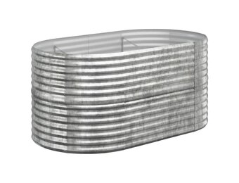 vidaXL Plantenbak 152x80x68cm Staal Zilver - Nu 55% Korting!