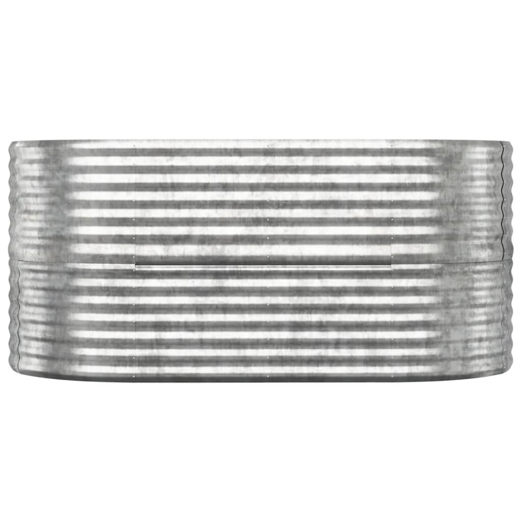 vidaXL Plantenbak 152x80x68cm Staal Zilver - Nu 55% Korting!