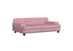 vidaXL Kinderbank Fluweel Roze - 46% Korting!