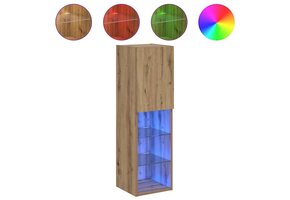 vidaXL TV-meubels met LED (2 st) - Artisanaal Eiken - 35% Korting