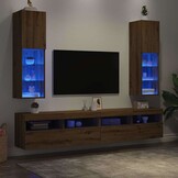 vidaXL TV-meubels met LED (2 st) - Artisanaal Eiken - 35% Korting