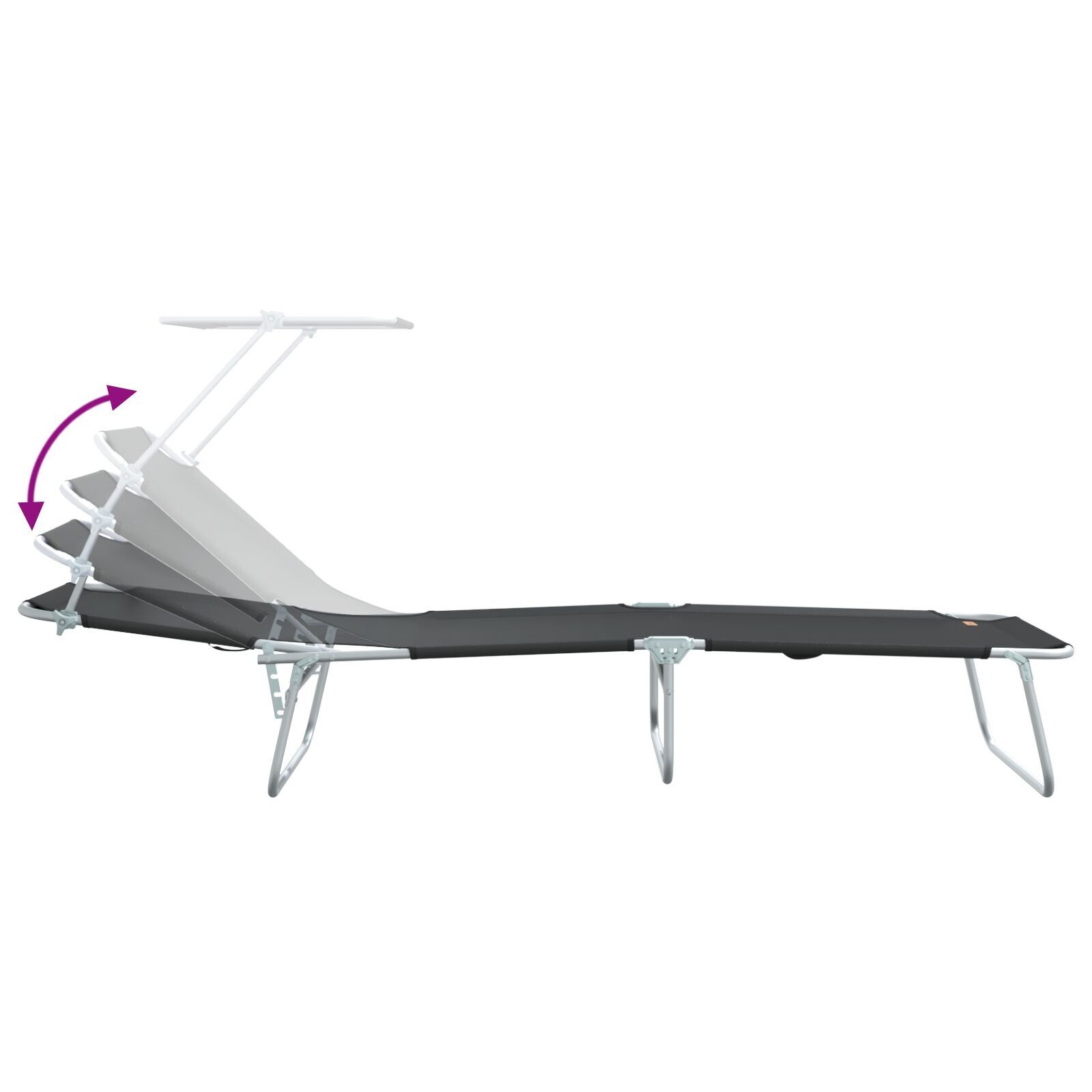 VidaXL Ligbed Inklapbaar met Luifel - 56% Korting!