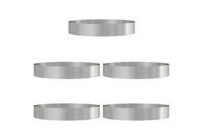 vidaXL Tuinplantbakken Zilver Roestvrij Staal (5 stuks) - 51% Korting!