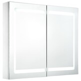 vidaXL Badkamerkast met spiegel en LED - 80x12,2x68 cm - 60% Korting!