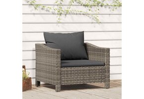 vidaXL Tuinstoel Poly Rattan Grijs | Nu 87% Korting!
