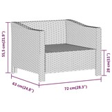 vidaXL Tuinstoel Poly Rattan Grijs | Nu 87% Korting!