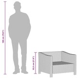 vidaXL Tuinstoel Poly Rattan Grijs | Nu 87% Korting!