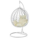 Hangstoel Ei Stoel met Frame - Wit - 64% Korting - Max. 125kg