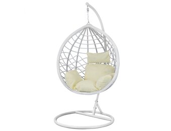 Hangstoel Ei Stoel met Frame - Wit - 64% Korting - Max. 125kg